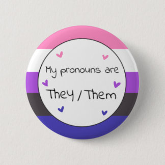 Genderfluid They/Them Pronoun Pin