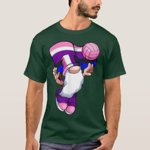 Genderfluid Volleyball Player LGBT-Q Gnome Pride F T-Shirt