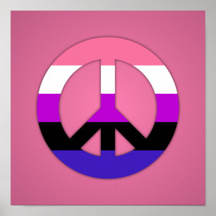 Genderfluidity Pride flag Poster
