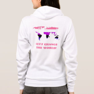 Genderfluidity Pride flag pride world map  Hoodie
