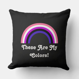 Genderfluidity Pride rainbow Throw Pillow