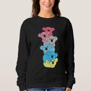 Genderflux Flag Pile Pride Lgbtq Koalas Genderflux Sweatshirt