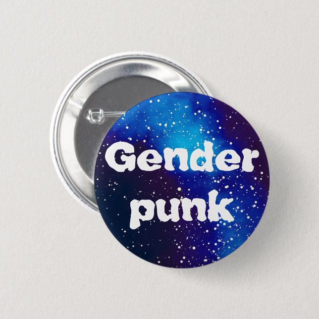 Genderpunk Customisable Galaxy Identity 6 Cm Round Badge (Front & Back)