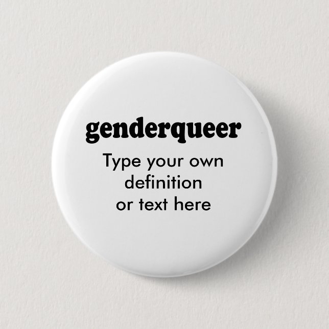 GENDERQUEER 6 CM ROUND BADGE (Front)