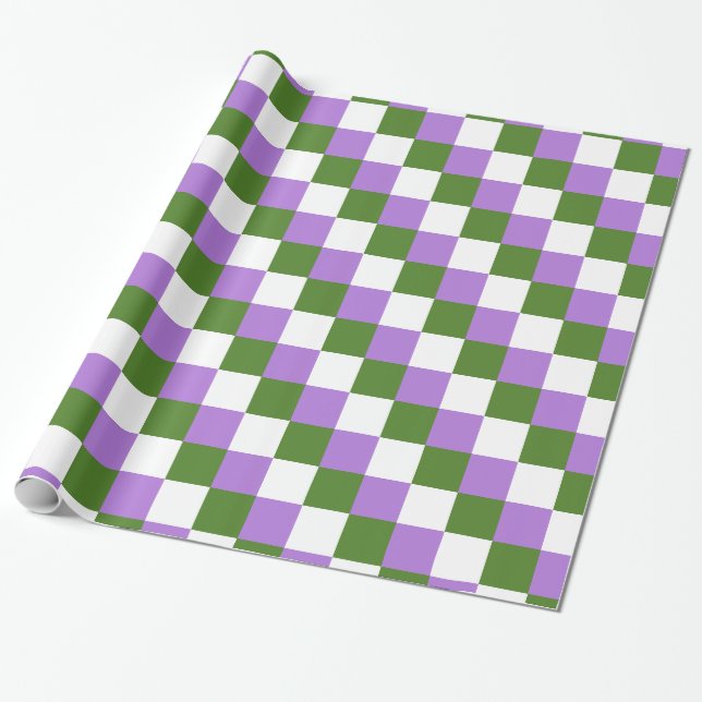 Genderqueer colours chequered patter Wrapping Pape Wrapping Paper (Unrolled)