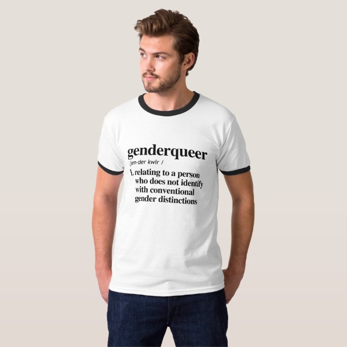 Genderqueer Definition - Defined LGBTQ Terms - T-Shirt | Zazzle.co.uk