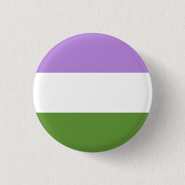genderqueer flag 3 cm round badge (Front)