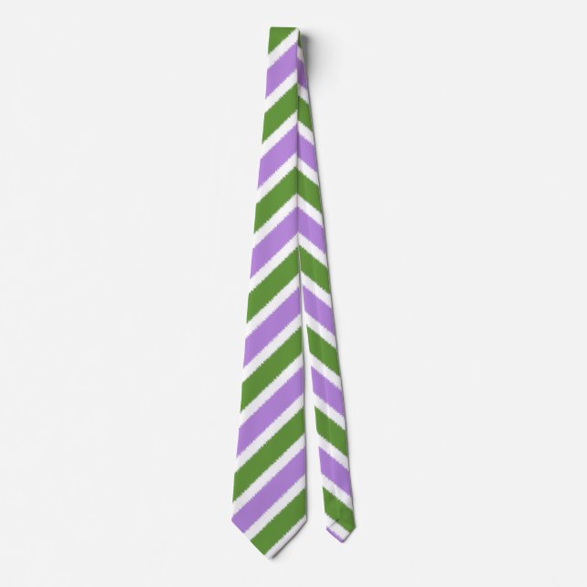 Genderqueer Flag Diagonal Stripe Neck Tie (Front)