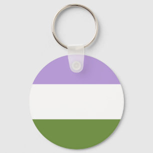 Genderqueer Flag Keyring