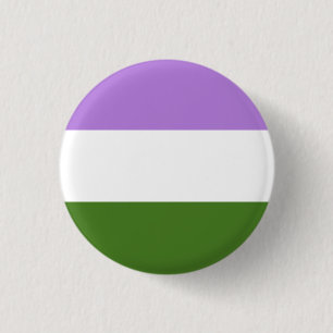 Genderqueer Flag LGBT Button