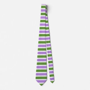 Genderqueer Flag Narrow Stripe Neck Tie