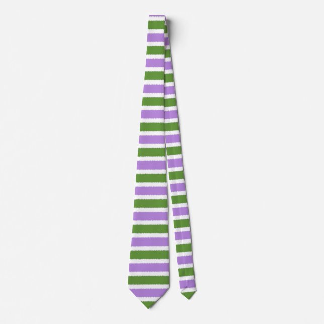 Genderqueer Flag Narrow Stripe Neck Tie (Front)