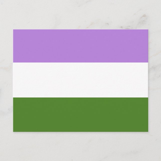 GENDERQUEER FLAG ORIGINAL -.png Postcard (Front)