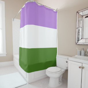 Genderqueer Flag Shower Curtain