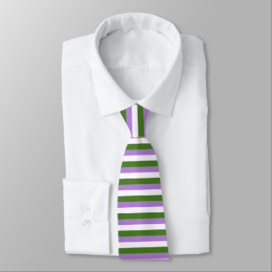 Genderqueer Flag Striped Pride Tie