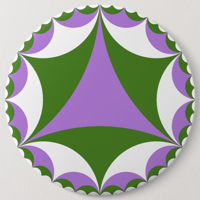 Genderqueer fractal button (Front)