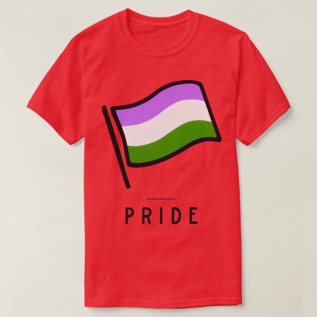 Genderqueer LGBT Rainbow Flag Pride 2019 Parade Gi T-Shirt (Design Front)