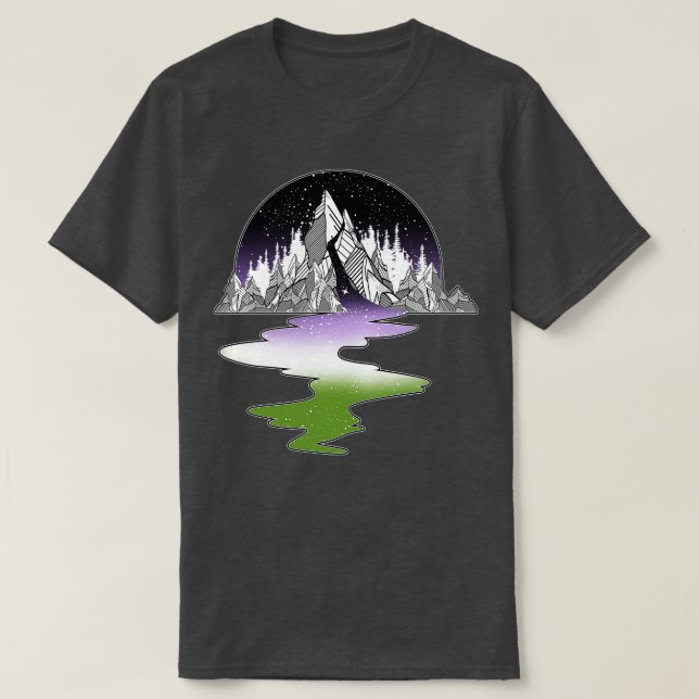 Genderqueer Mountain River T-Shirt (Design Front)