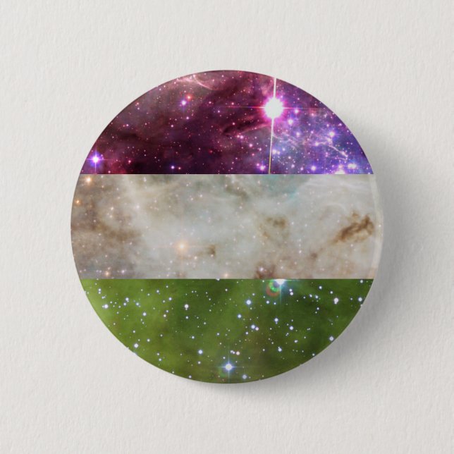 Genderqueer nebula flag pin (Front)