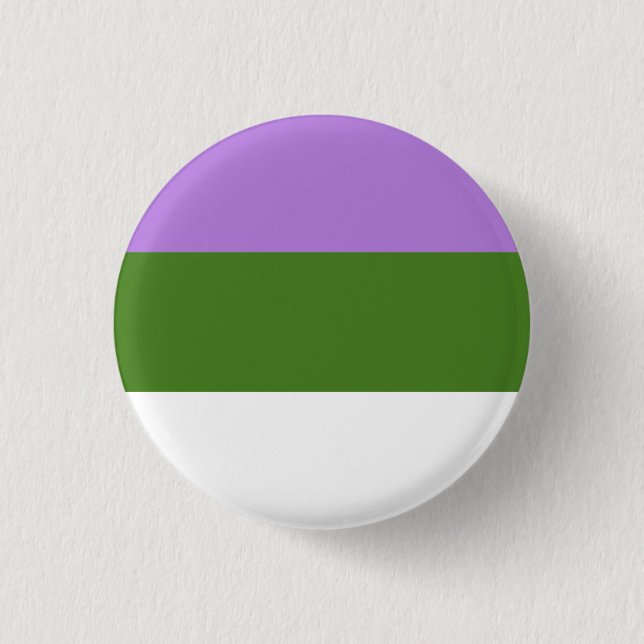 GENDERQUEER PRIDE 3 CM ROUND BADGE (Front)