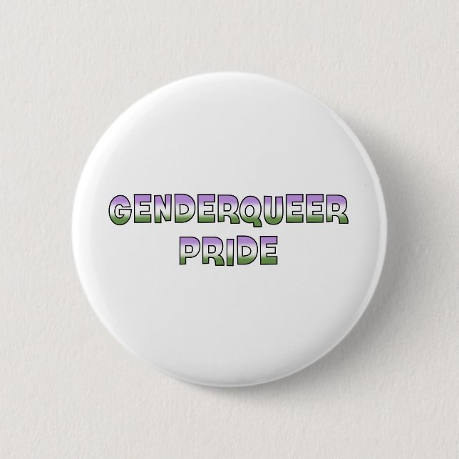 Genderqueer Pride 6 Cm Round Badge (Front)
