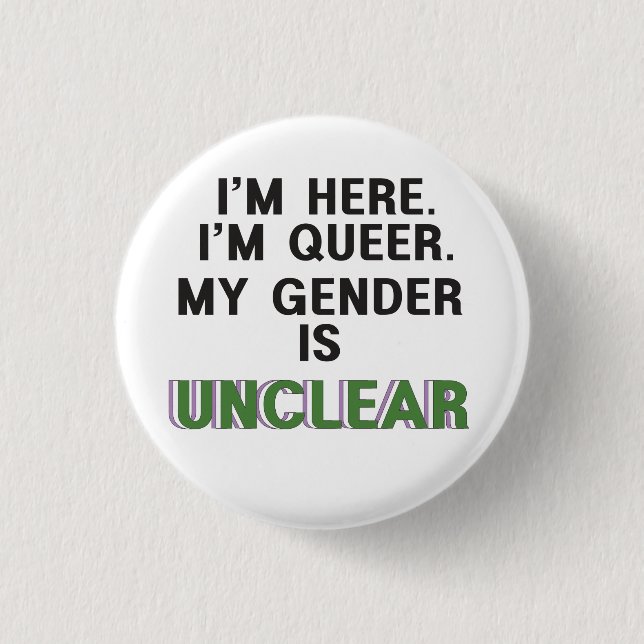 Genderqueer Pride -- Button (Front)