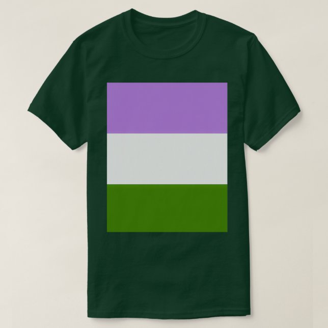 Genderqueer Pride Colour Scheme Graphic T-Shirt (Design Front)