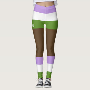 Genderqueer Pride Faux Shorts & Legs  Leggings
