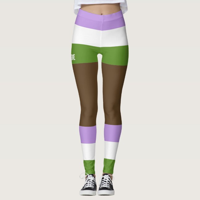 Genderqueer Pride Faux Shorts & Legs  Leggings (Front)