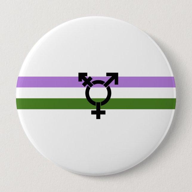 Genderqueer Pride Flag 10 Cm Round Badge (Front)