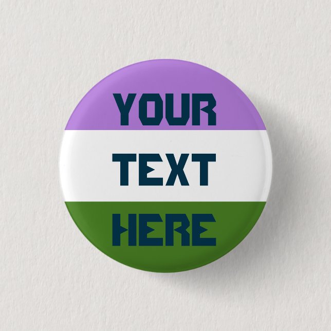 Genderqueer pride flag 3 cm round badge (Front)