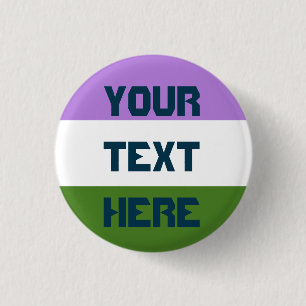 Genderqueer pride flag 3 cm round badge