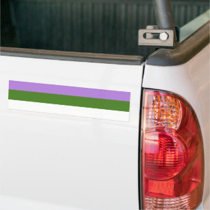 GENDERQUEER PRIDE FLAG BAR BUMPER STICKER
