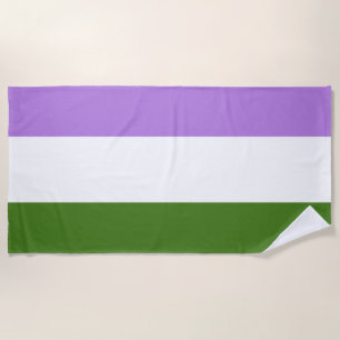 Genderqueer Pride Flag Beach Towel