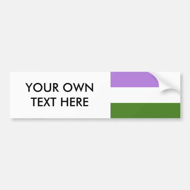 Genderqueer Pride Flag Bumper Sticker (Front)