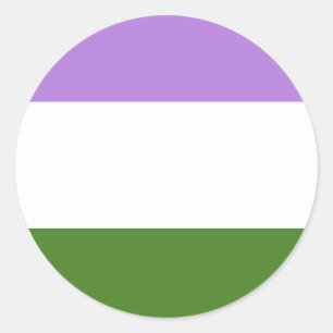 Genderqueer Pride Flag Classic Round Sticker