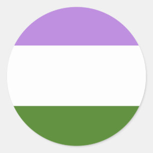 Genderqueer Pride Flag Classic Round Sticker