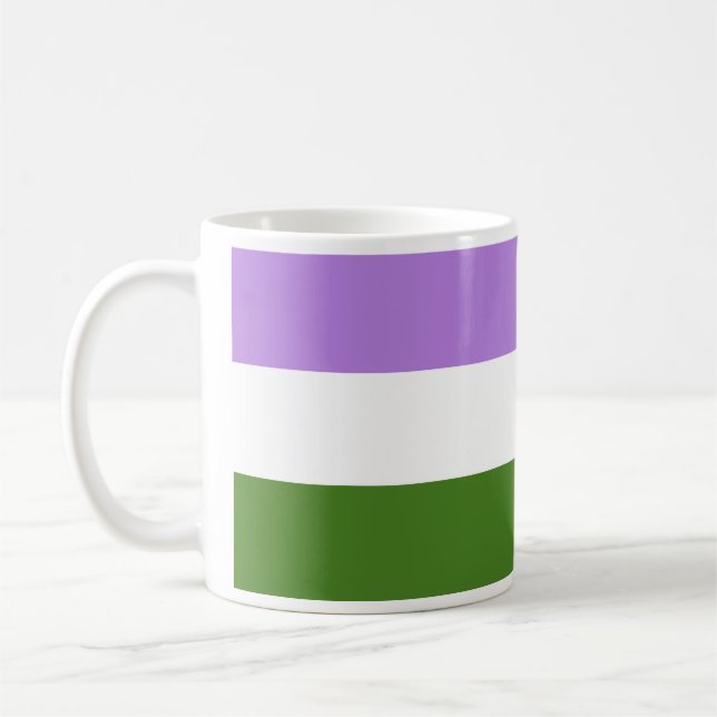 Genderqueer Pride Flag Coffee Mug (Left)