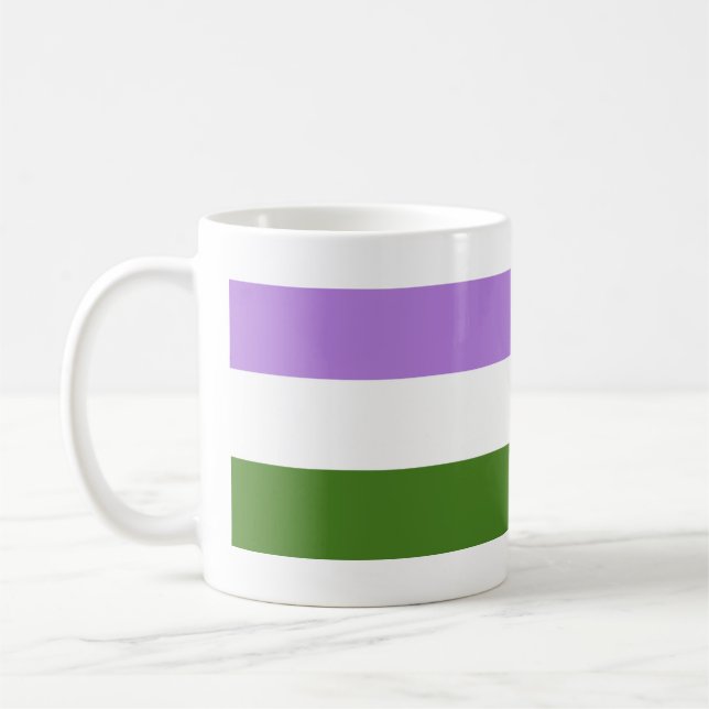 Genderqueer Pride Flag Coffee Mug (Left)