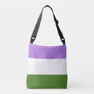 Genderqueer pride flag crossbody bag