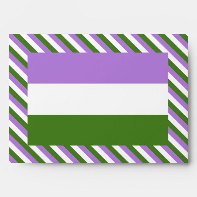 Genderqueer Pride Flag Envelope (Front)