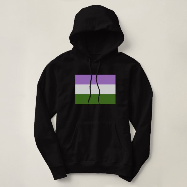 Genderqueer Pride Flag Hoodie (Design Front)