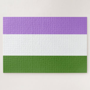 Genderqueer Pride Flag Jigsaw Puzzle