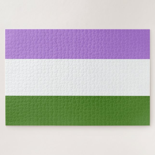 Genderqueer Pride Flag Jigsaw Puzzle (Horizontal)