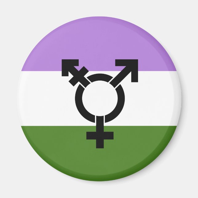 Genderqueer Pride Flag Magnet (Front)