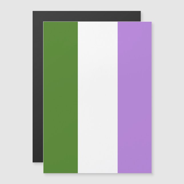 Genderqueer Pride Flag Magnetic Invitation (Front/Back)