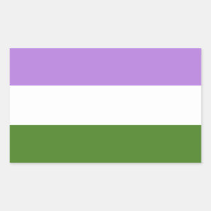 Genderqueer Pride Flag Rectangular Sticker