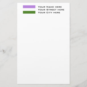 Genderqueer Pride Flag Stationery