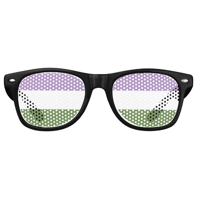 Genderqueer Pride Flag Sunglasses (Front)