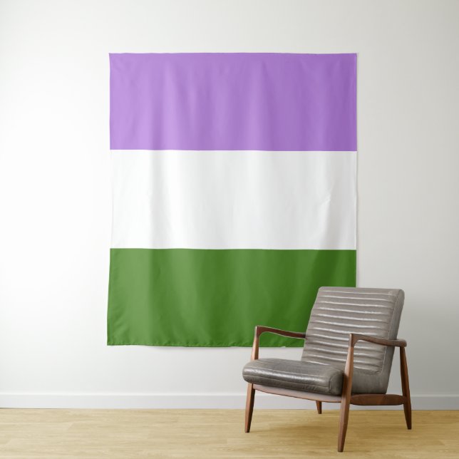Genderqueer Pride Flag Tapestry (In Situ)